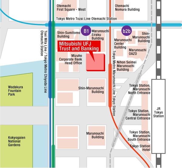 Map : Mitsubishi UFJ Trust and Banking