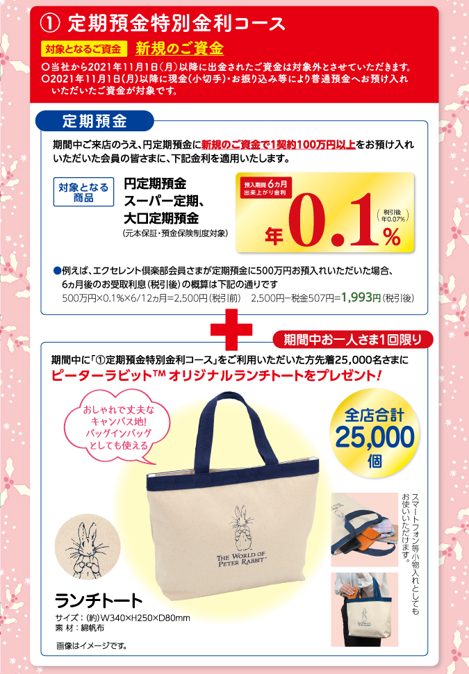 定期預金特別金利コース