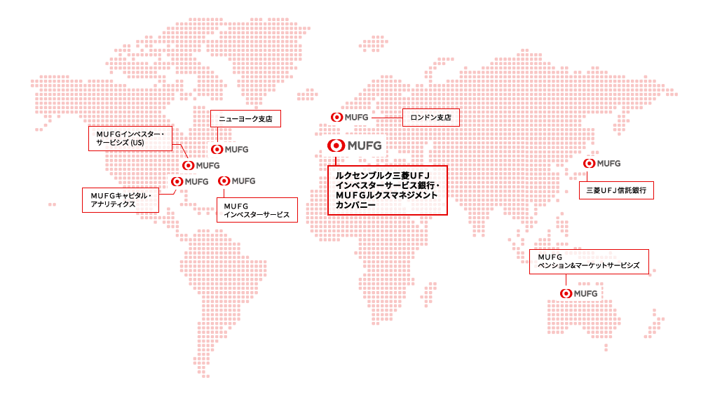 海外資産管理業務 拠点マップ