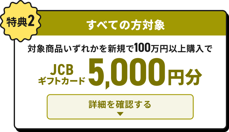 T2AׂĂ̕ΏہBΏۏiꂩVK100~ȏwJCBMtgJ[h5,000~